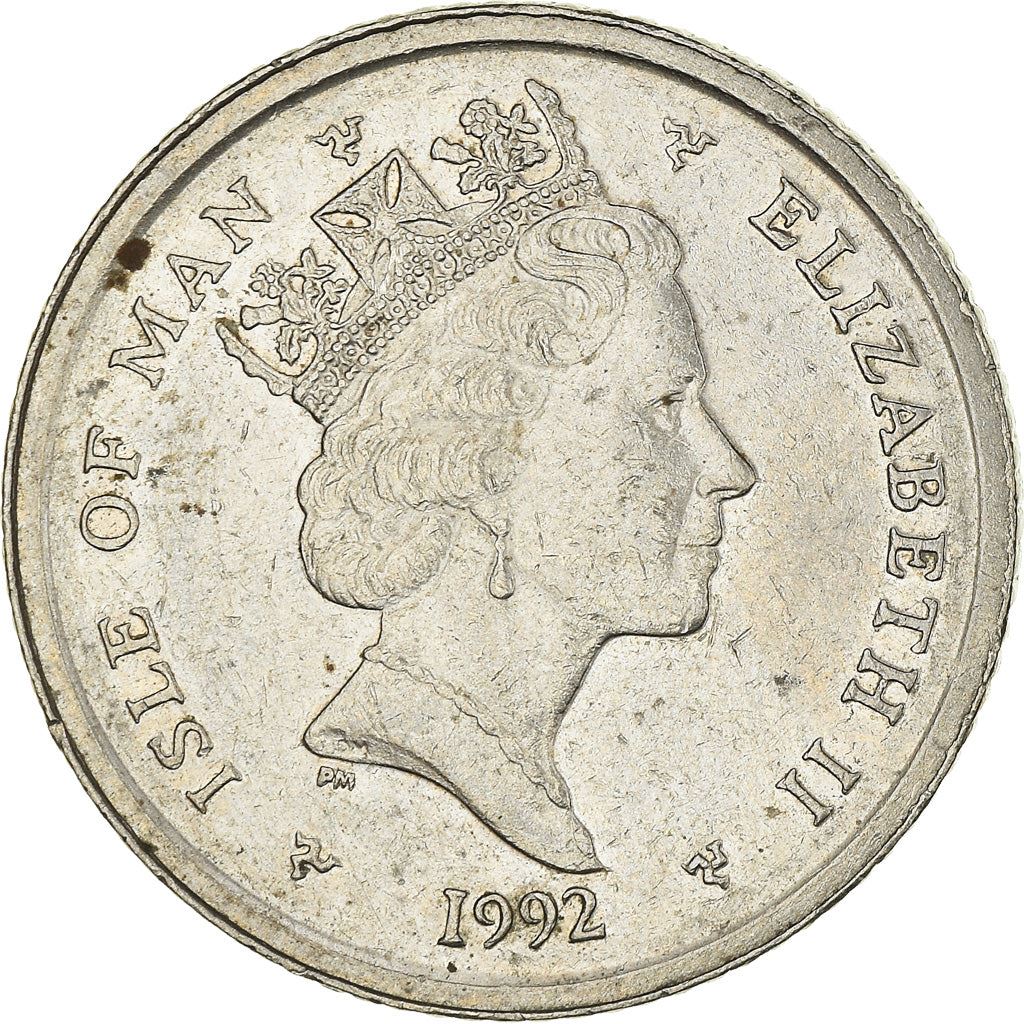 Isle of Man Coin Manx 10 Pence | Queen Elizabeth II | Triskelion | KM337 | 1992 - 1995