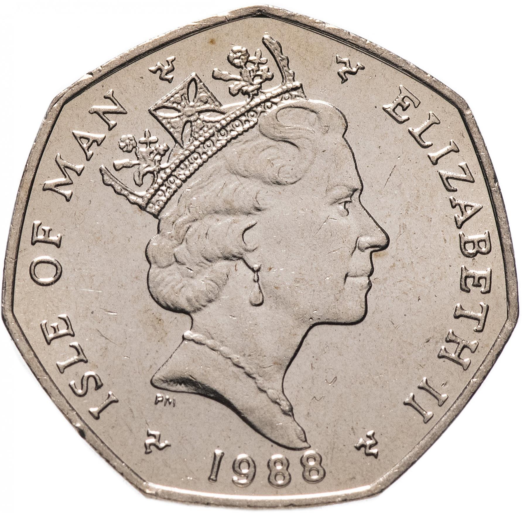 Isle of Man Coin Manx 20 Pence | Queen Elizabeth II | Combine Harvester | KM211 | 1988 - 1992