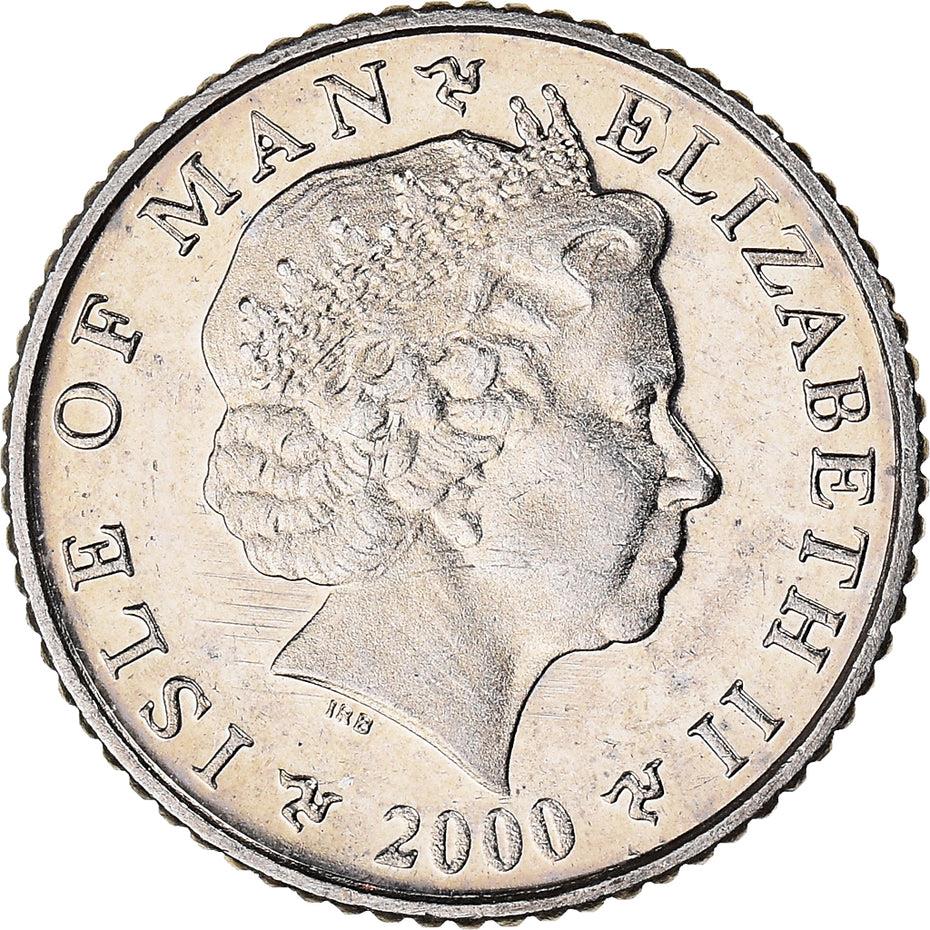 Isle of Man Coin Manx 5 Pence | Queen Elizabeth II | Cross | KM1038 | 2000 - 2003