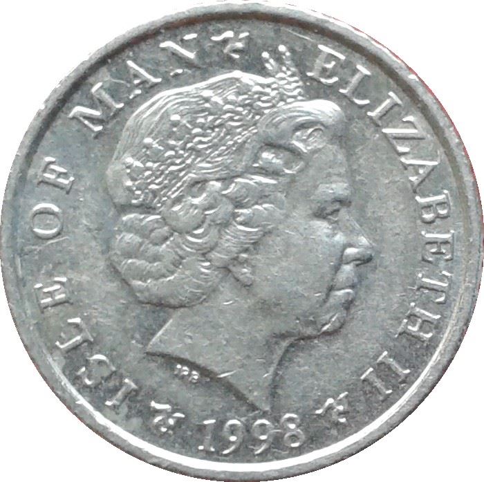 Isle of Man Coin Manx 5 Pence | Queen Elizabeth II | Golf | Hole In One | KM902.2 | 1998 - 1999