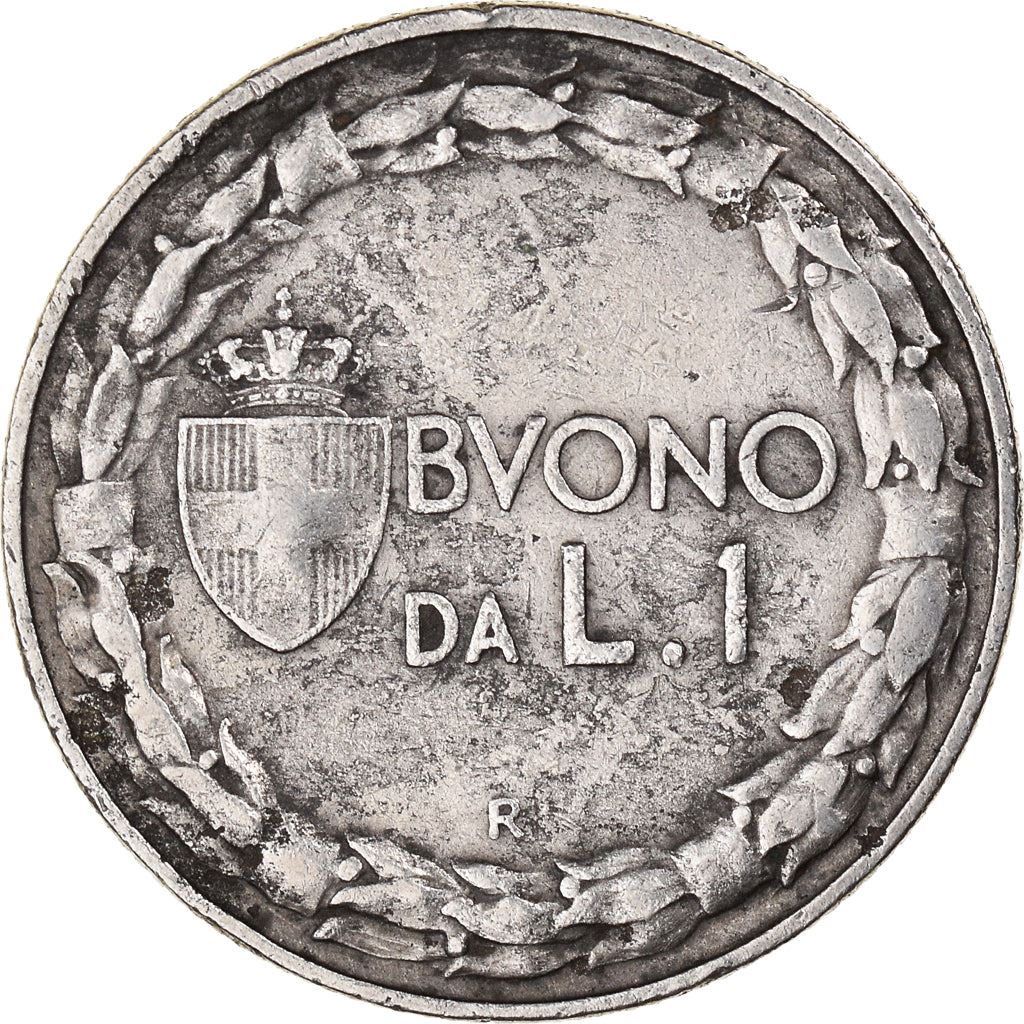 Italy Coin 1 Lira - Vittorio Emanuele III | Libertine | Savoy Shield | Olive | KM62 | 1922 - 1935