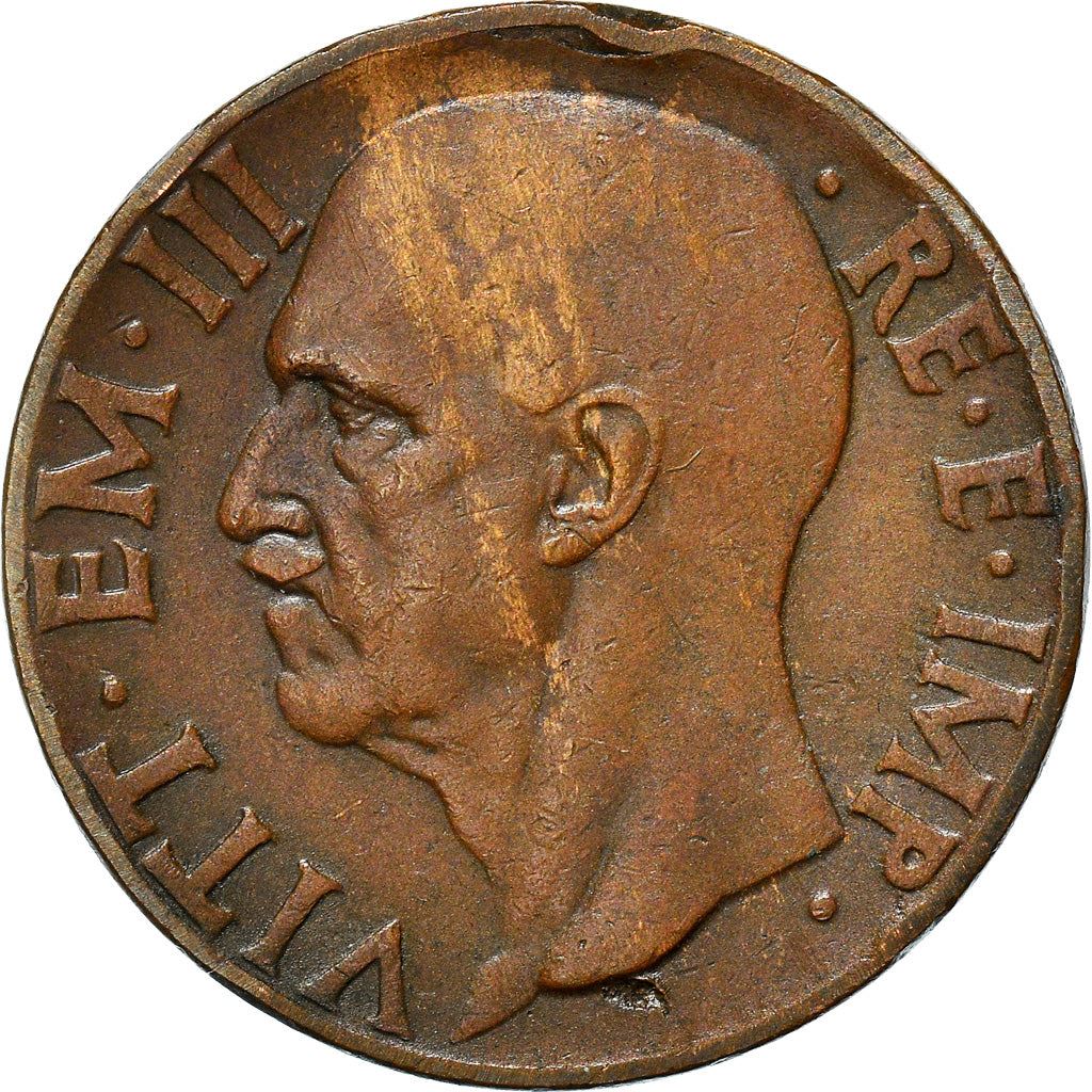 Italy Coin 10 Centesimi - Vittorio Emanuele III | Quadriga | Fasces | Axe | KM74 | 1936 - 1943