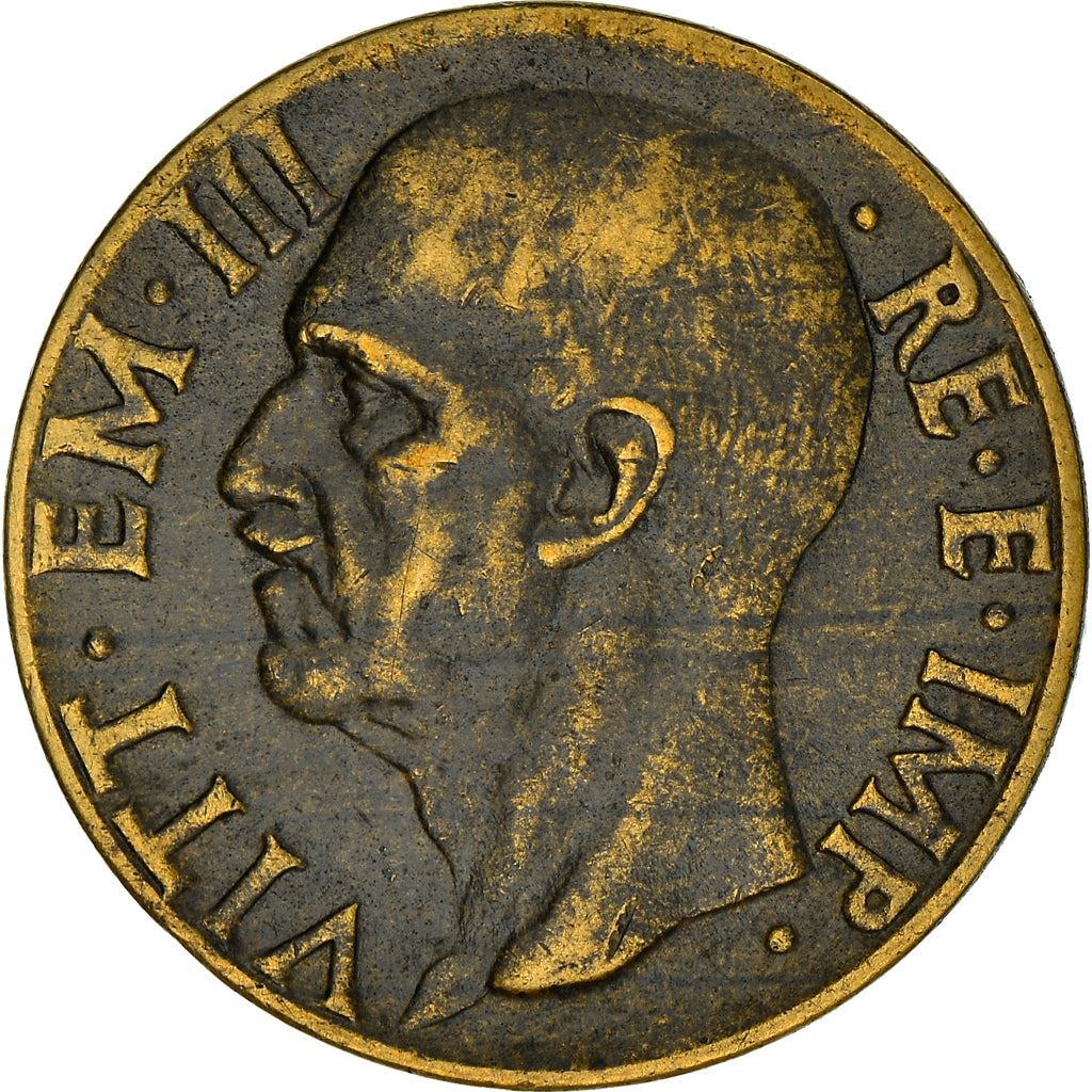 Italy Coin 10 Centesimi - Vittorio Emanuele III | Quadriga | Fasces | Axe | KM74a | 1939 - 1943