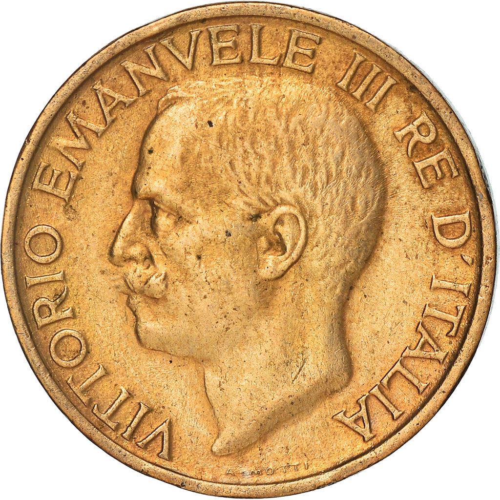 Italy Coin 10 Centesimi - Vittorio Emanuele III | honeybee | Flower | KM60 | 1919 - 1937