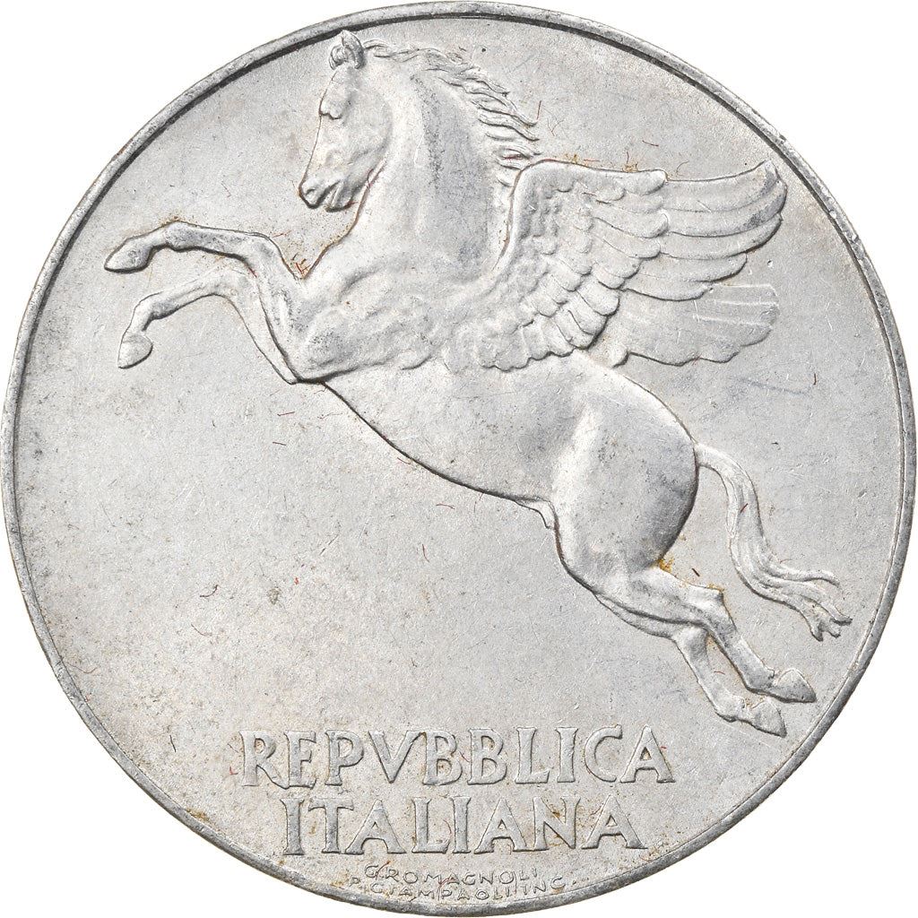 Italy Coin 10 Lire | Flying Pegasus | Olive Branch | Fruit | KM90 | 1946 - 1950