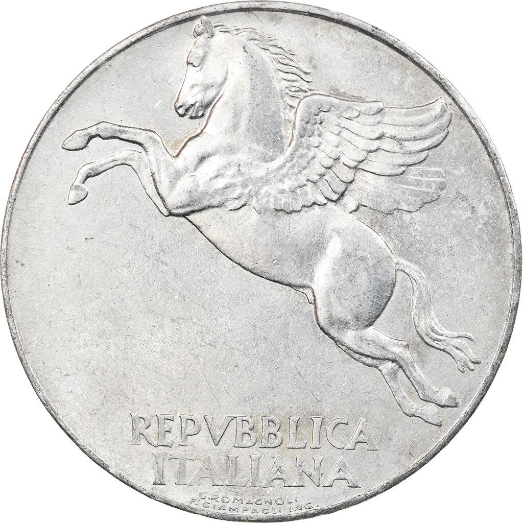 Italy Coin 10 Lire | Flying Pegasus | Olive Branch | Fruit | KM90 | 1946 - 1950