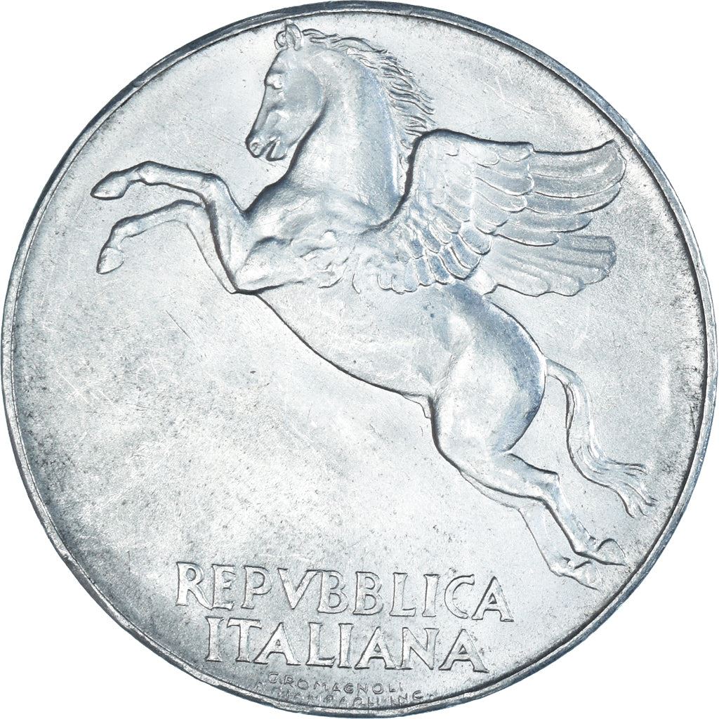 Italy Coin 10 Lire | Flying Pegasus | Olive Branch | Fruit | KM90 | 1946 - 1950