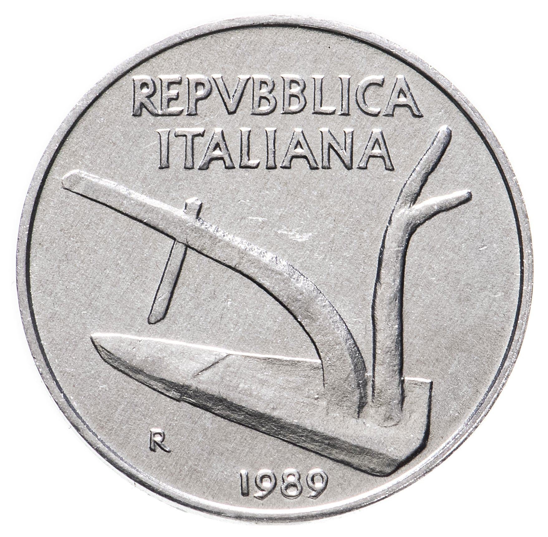 Italy Coin 10 Lire | Plough | Ears of Wheat | KM93 | 1951 - 2001