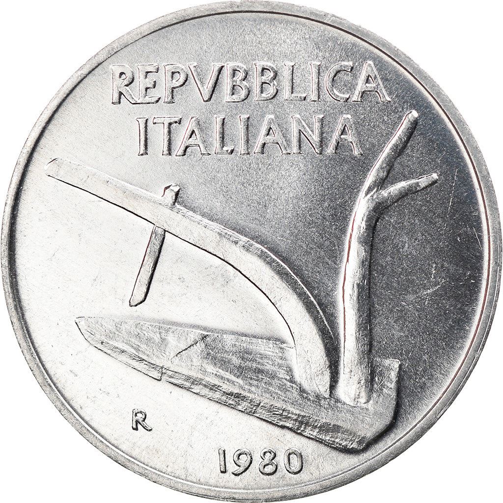 Italy Coin 10 Lire | Plough | Ears of Wheat | KM93 | 1951 - 2001