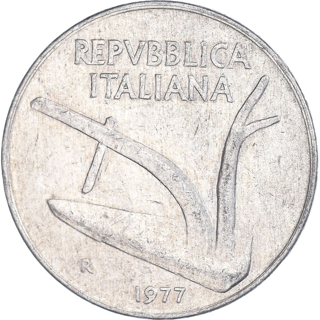 Italy Coin 10 Lire | Plough | Ears of Wheat | KM93 | 1951 - 2001