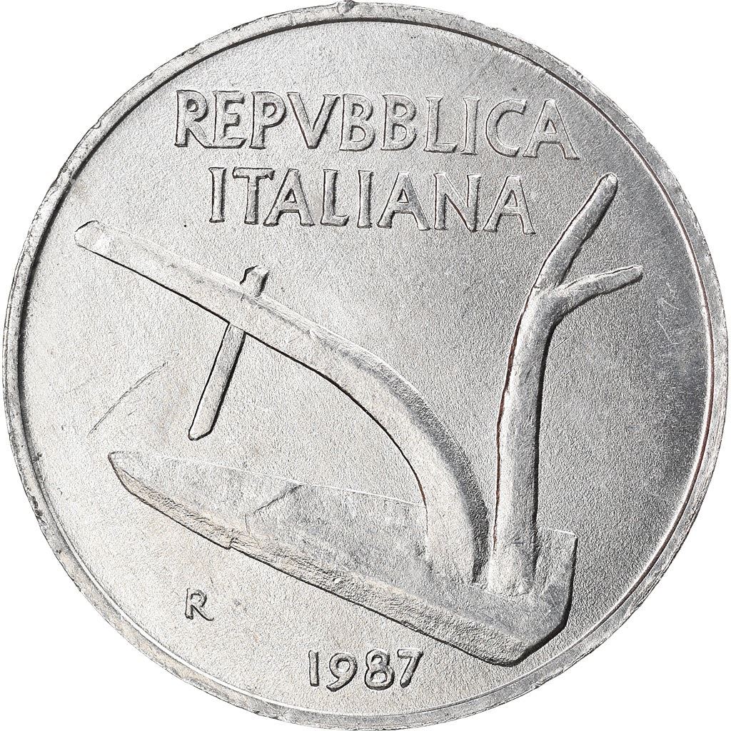 Italy Coin 10 Lire | Plough | Ears of Wheat | KM93 | 1951 - 2001