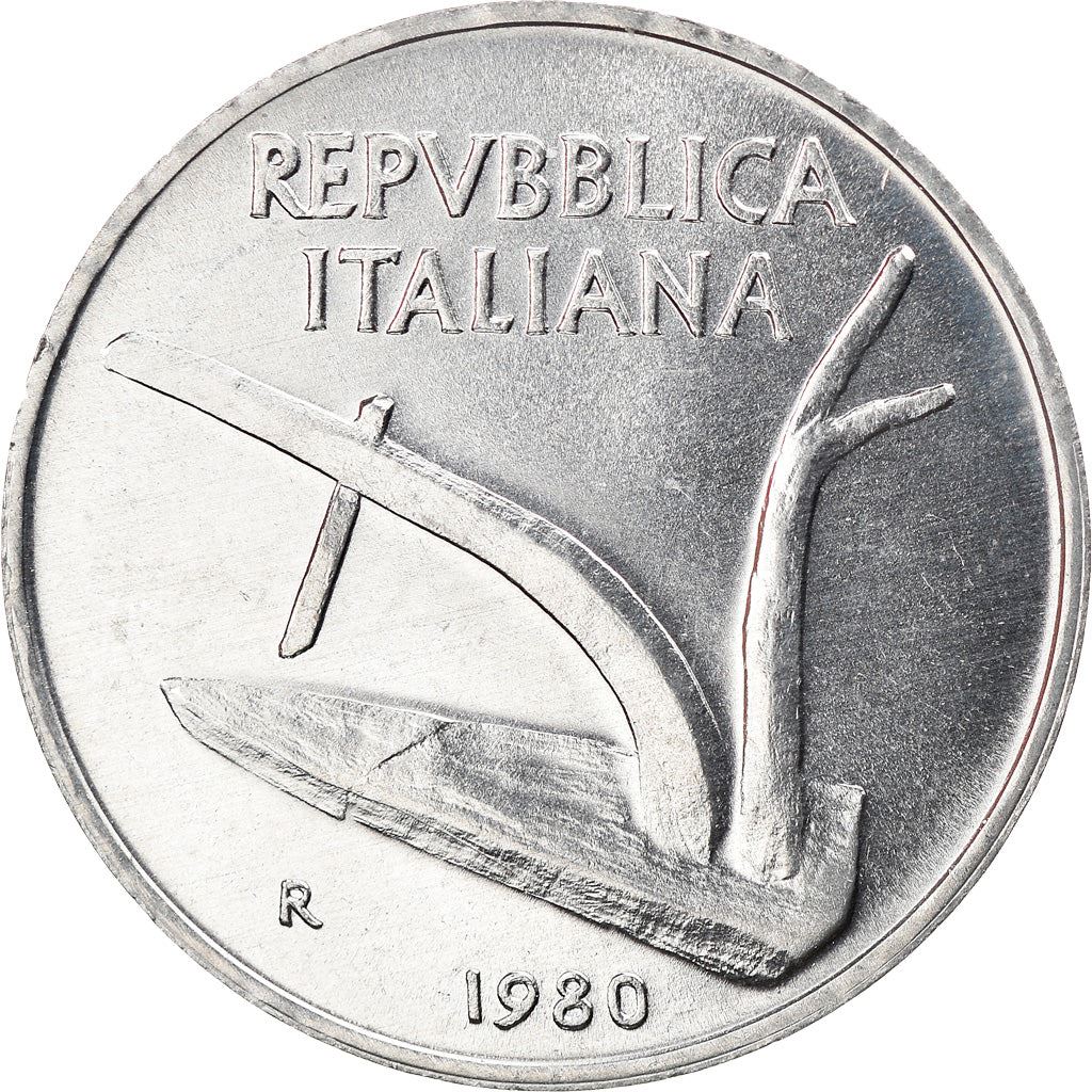 Italy Coin 10 Lire | Plough | Ears of Wheat | KM93 | 1951 - 2001