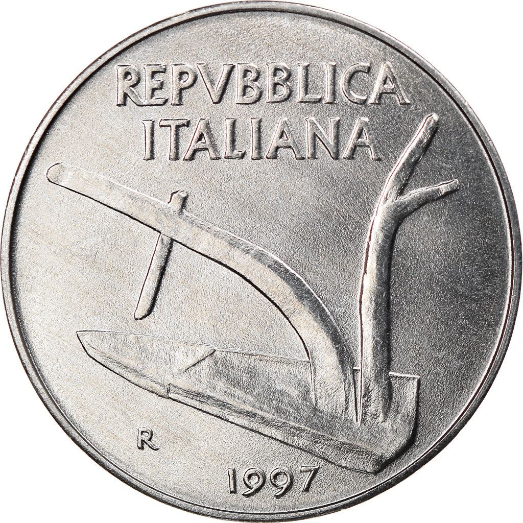 Italy Coin 10 Lire | Plough | Ears of Wheat | KM93 | 1951 - 2001