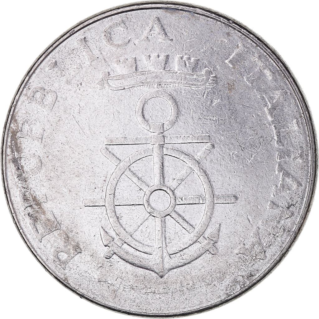 Italy Coin 100 Lire Livorno Naval Academy | Anchor | Ship | Italy Navy Flag | KM108 | 1981