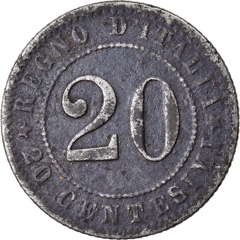 Italy Coin 20 Centesimi - Umberto I | Star of Italy | Oak Branch | KM28.1 | 1894 - 1895