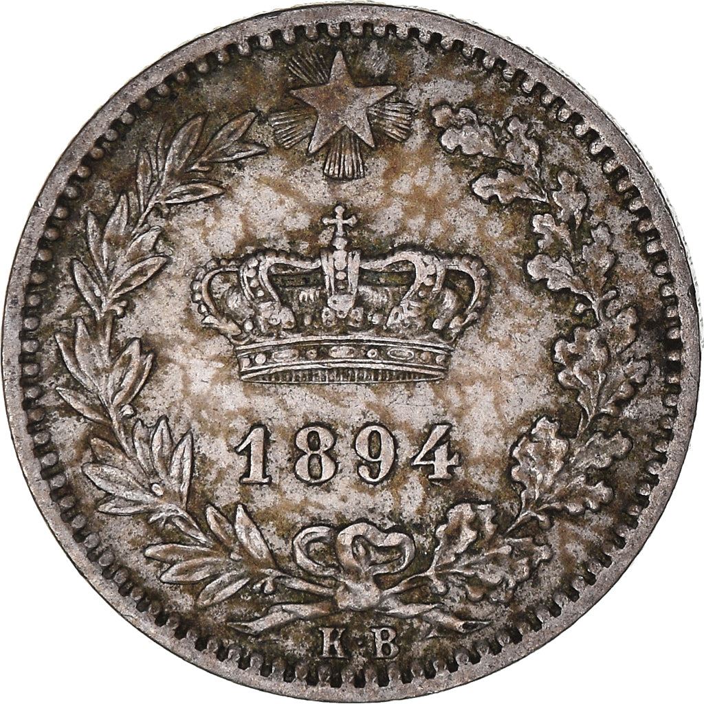 Italy Coin 20 Centesimi - Umberto I | Star of Italy | Oak Branch | KM28.1 | 1894 - 1895