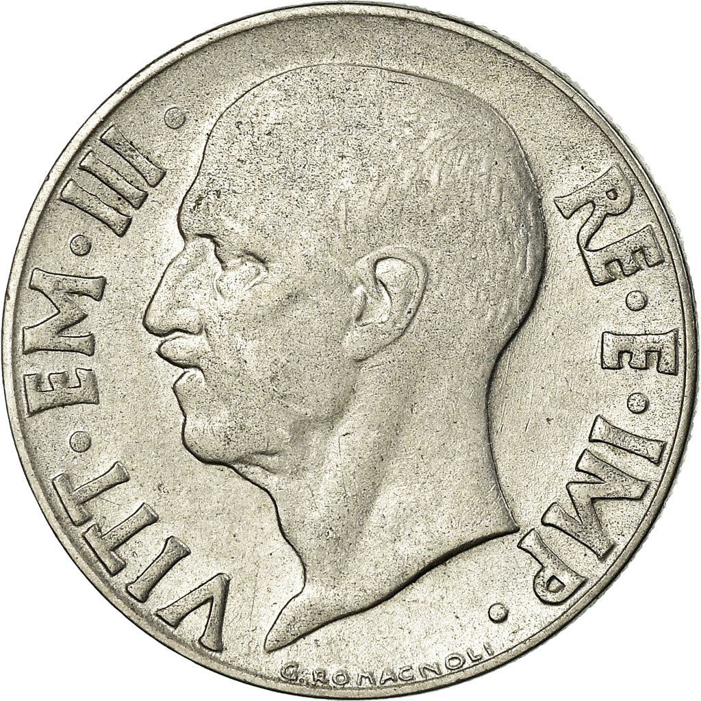 Italy Coin 20 Centesimi - Vittorio Emanuele III | Italia Turrita | Savoy Shield | KM75d | 1939 - 1940