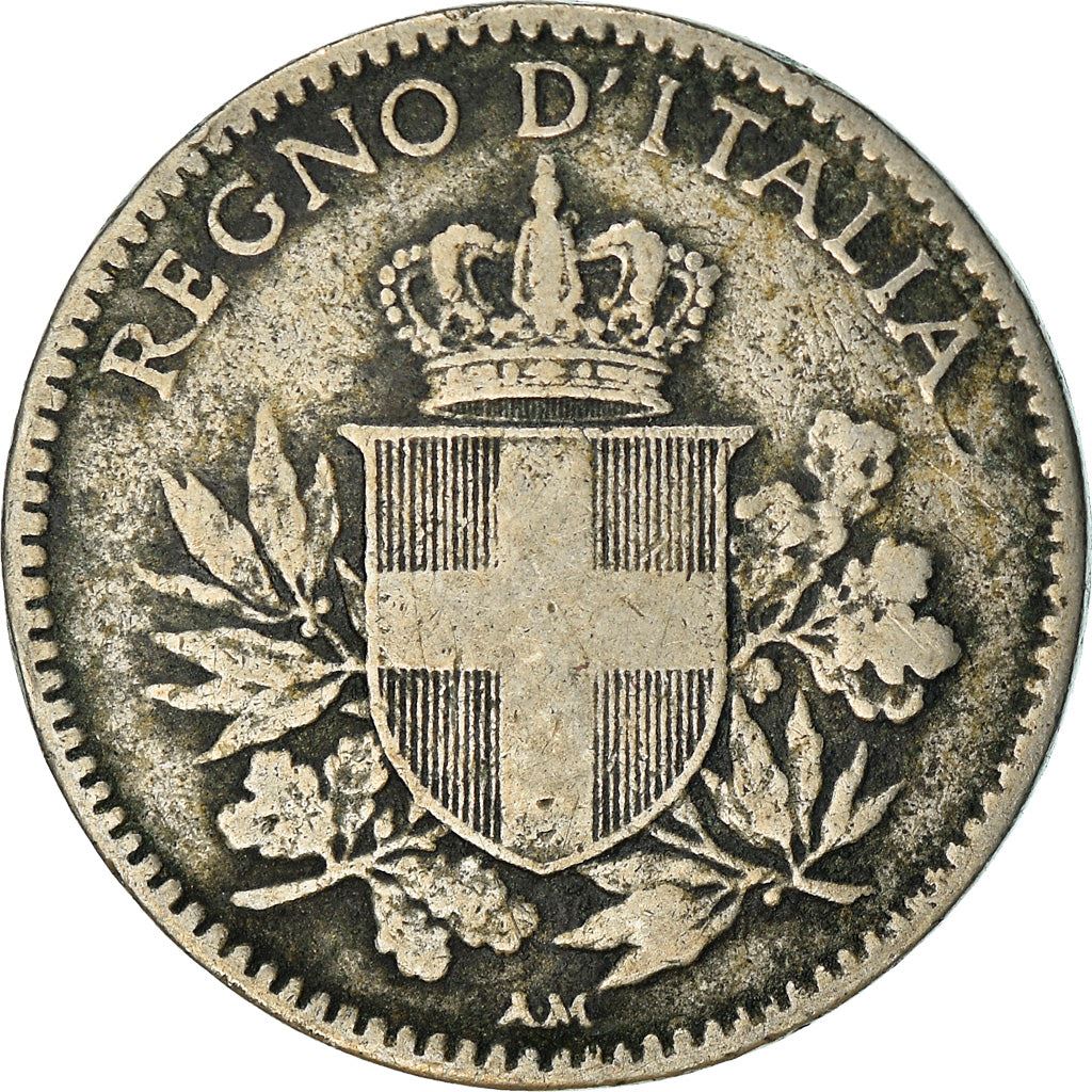 Italy Coin 20 Centesimi - Vittorio Emanuele III | Libertus | Flaming Torch | KM44 | 1908 - 1935