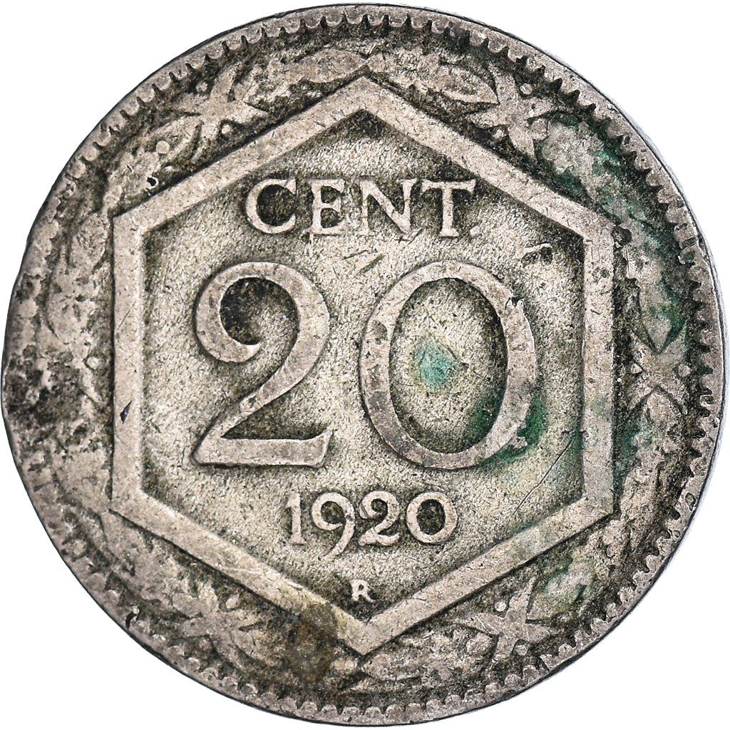 Italy Coin 20 Centesimi - Vittorio Emanuele III | Savoy Shield | Oak Branch | KM58 | 1918 - 1920