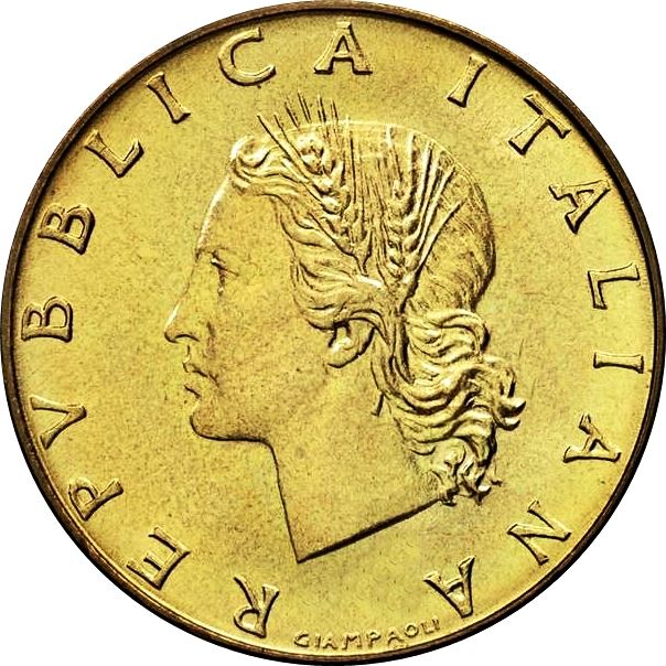 Italy Coin 20 Lire | Oak Branch | Wheat Sprigs | KM97 | 1957 - 2001