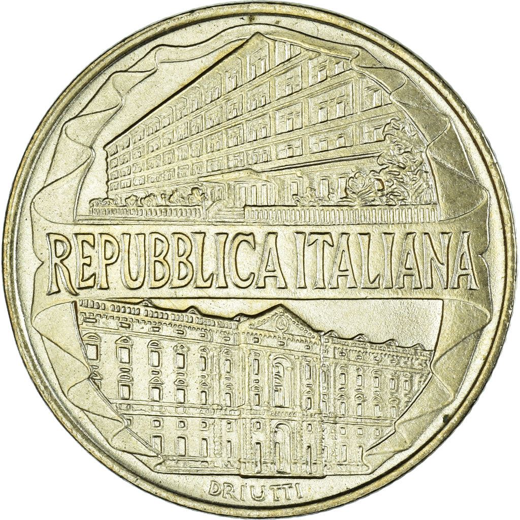 Italy Coin 200 Lire Academy of "Guardia di Finanza" | Caserta | Sword | KM184 | 1996