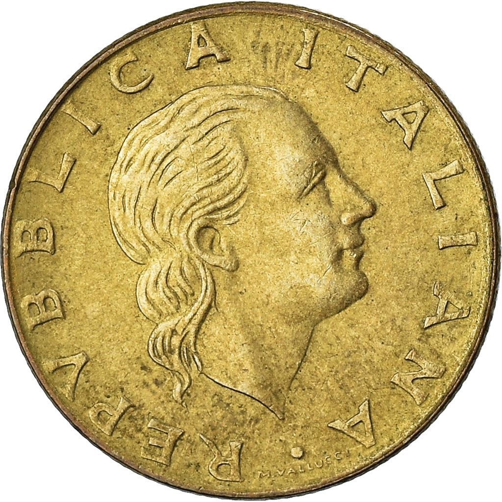 Italy Coin 200 Lire | Libertine | Gear | KM105 | 1977 - 2001