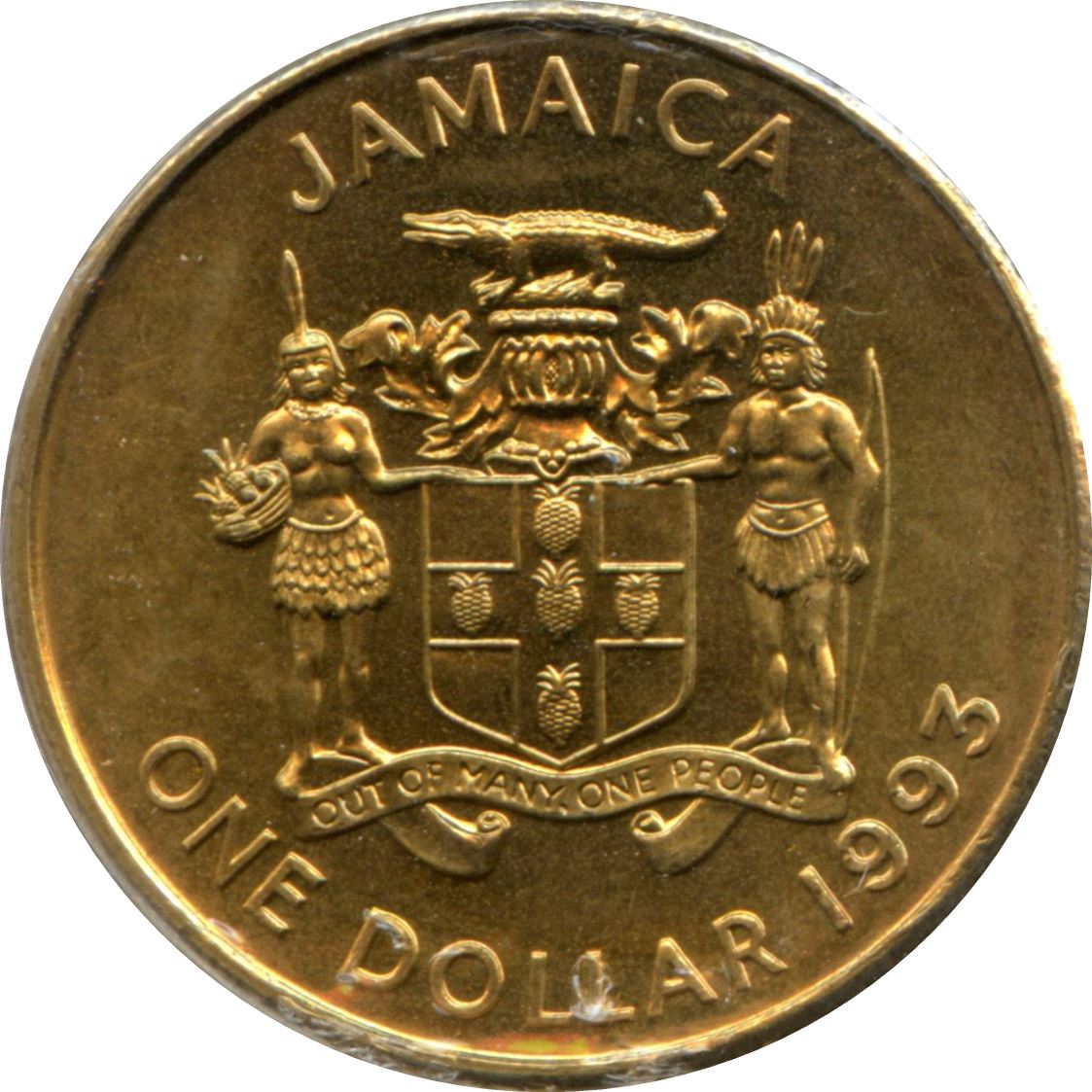 Jamaica 1 Dollar Coin | Sir Alexander Bustamante | KM145a | 1993 - 1994