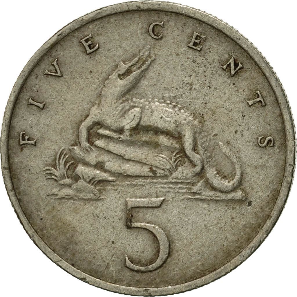 Jamaica | 5 Cents Coin | Crocodile | Km:46 | 1969 - 1989