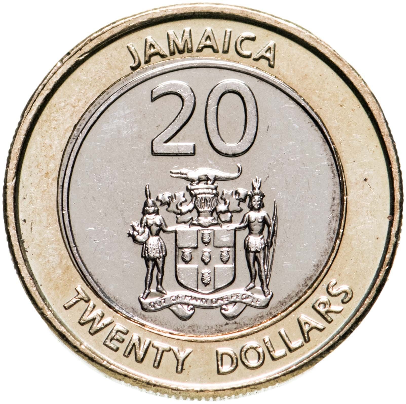 Jamaica Coin | 20 Dollars Coin | Marcus Garvey | 2008 - 2018