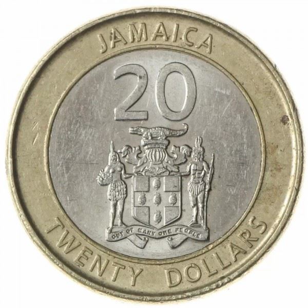 Jamaica Coin | 20 Dollars Coin | Marcus Garvey | 2008 - 2018