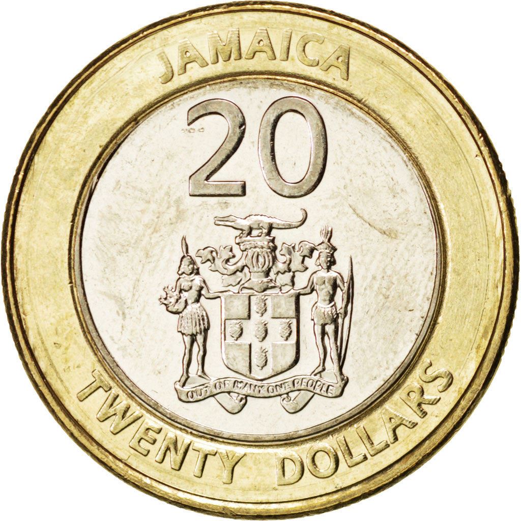 Jamaica Coin | 20 Dollars Coin | Marcus Garvey | KM182 | 2000 - 2008