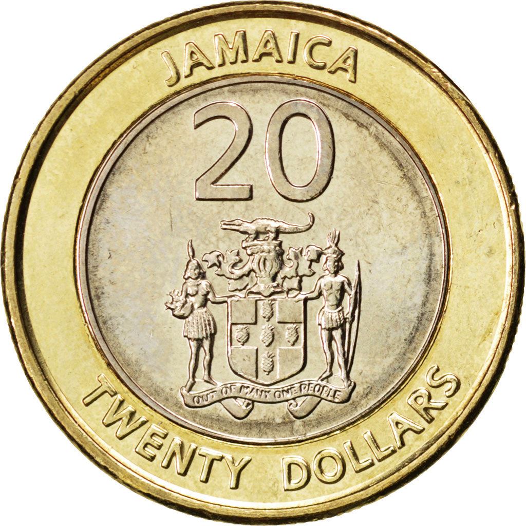 Jamaica Coin | 20 Dollars Coin | Marcus Garvey | KM182 | 2000 - 2008