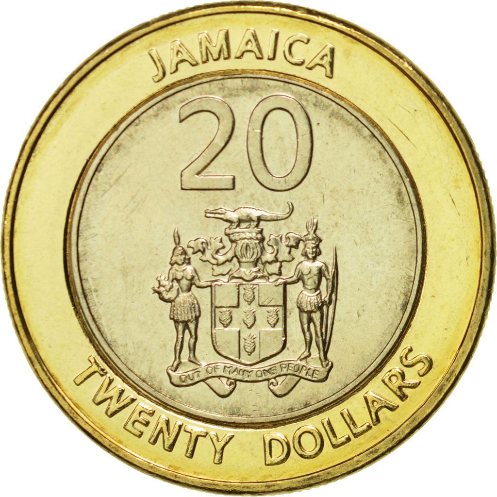 Jamaica Coin | 20 Dollars Coin | Marcus Garvey | KM182 | 2000 - 2008