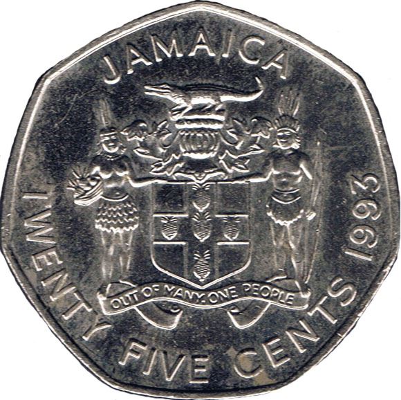 Jamaica Coin | 25 Cents Coin | Marcus Garvey | KM147 | 1991 - 1994