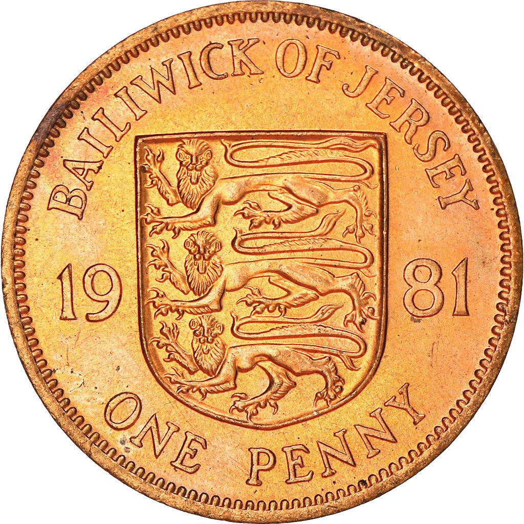 Jersey 1 Penny Coin | Queen Elizabeth II | KM46 | 1981