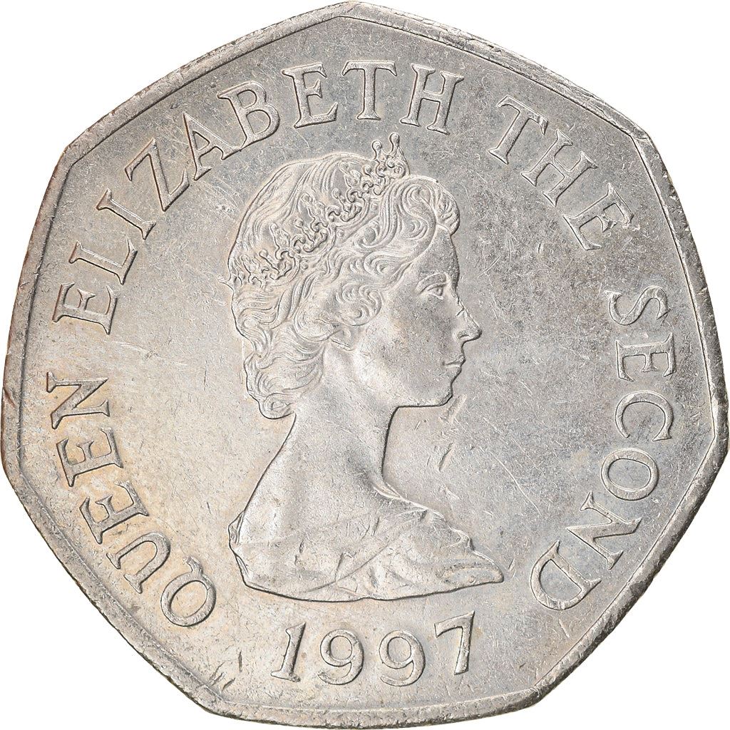 Jersey 50 Pence Coin | Queen Elizabeth II | Grosnez Castle | KM58.2 | 1997