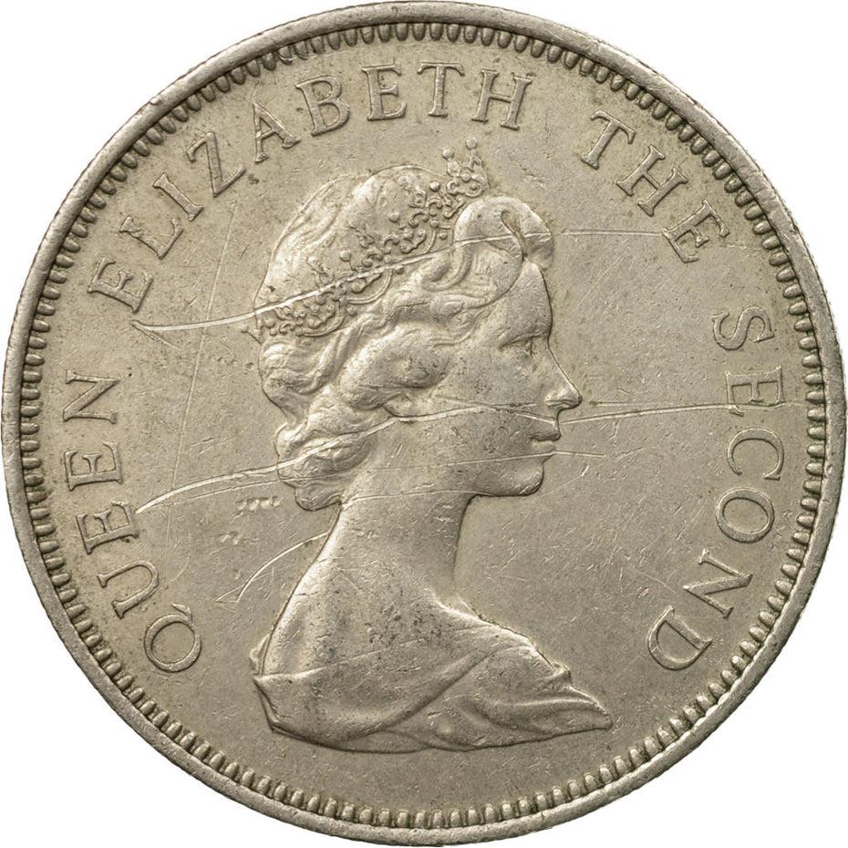 Jersey Coin Islander 10 New Pence | Queen Elizabeth II | Lions | Shield | KM33 | 1968 - 1980