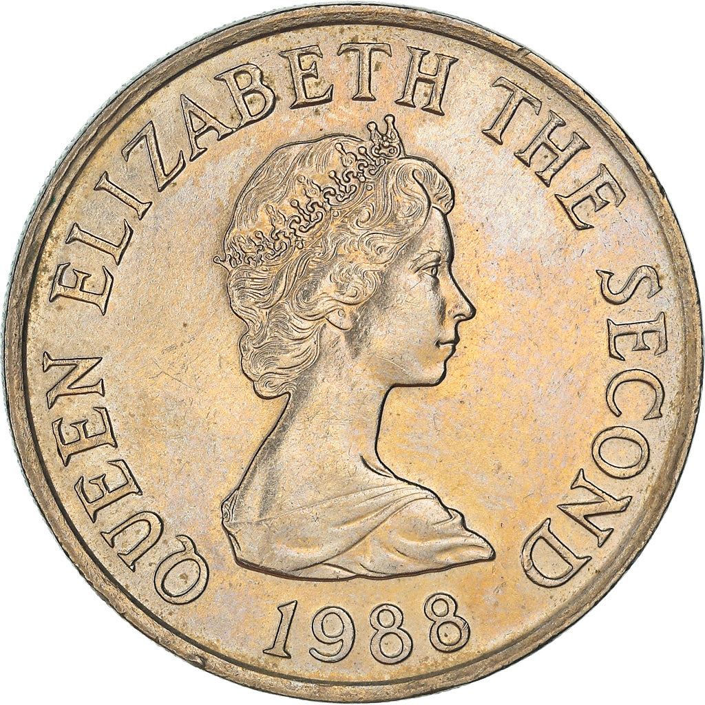 Jersey Coin Islander 10 Pence | Queen Elizabeth II | Faldouet Dolmen | KM57.1 | 1983 - 1990