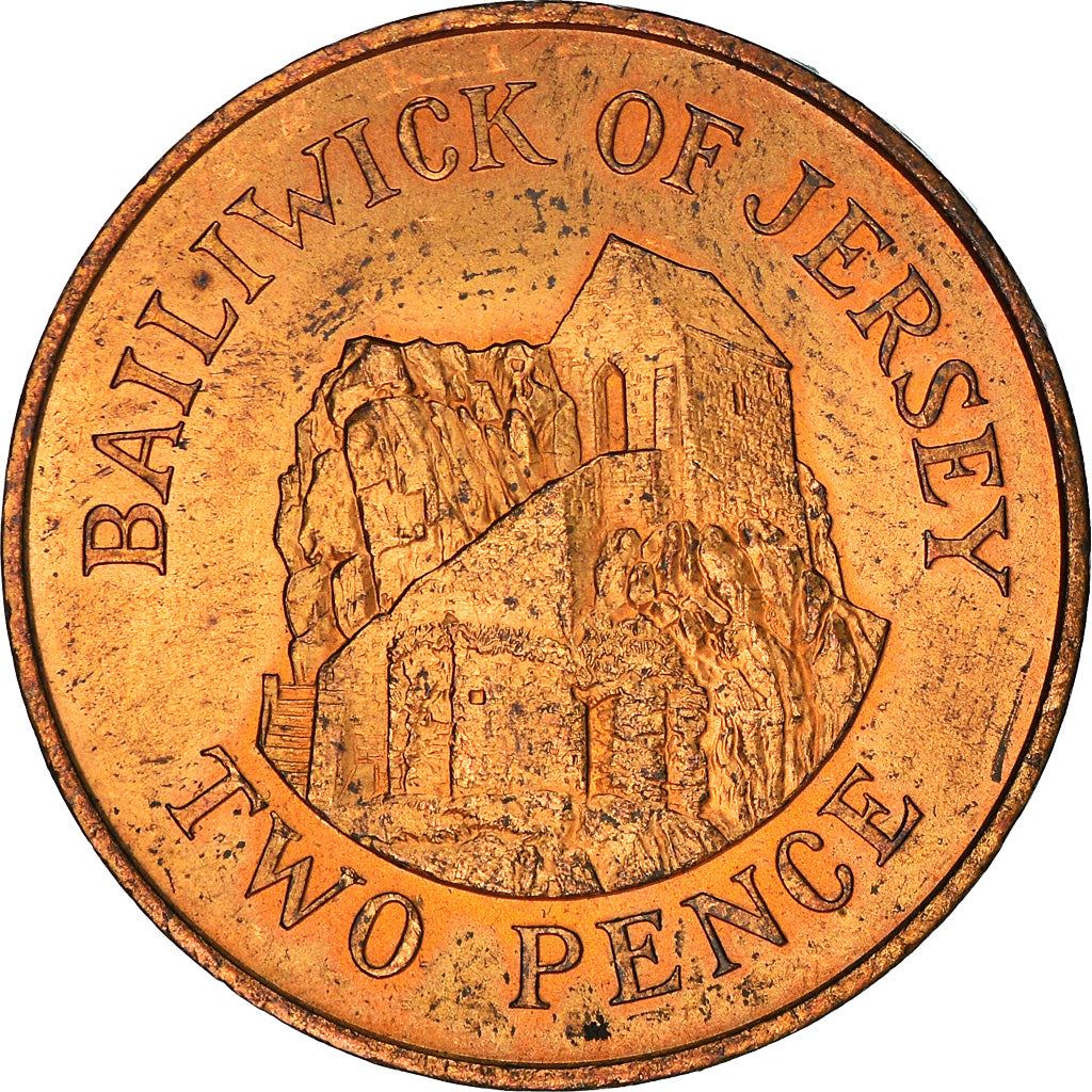 Jersey Coin Islander 2 Pence | Queen Elizabeth II | Saint Helier | KM55 | 1983 - 1992