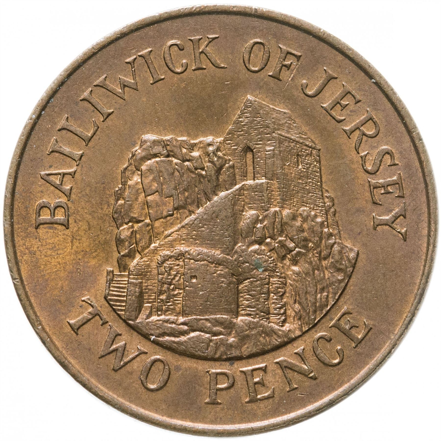 Jersey Coin Islander 2 Pence | Queen Elizabeth II | Saint Helier | KM55 | 1983 - 1992