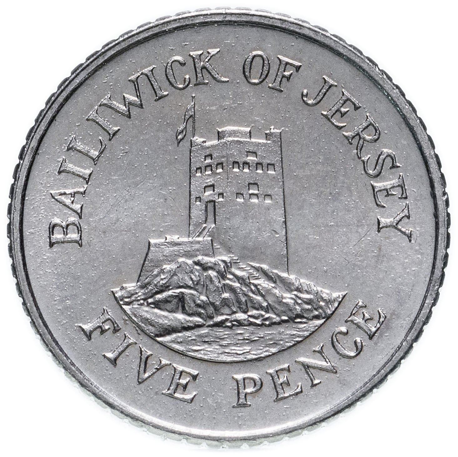 Jersey Coin Islander 5 Pence | Queen Elizabeth II | Seymour Tower | KM105 | 1998 - 2012