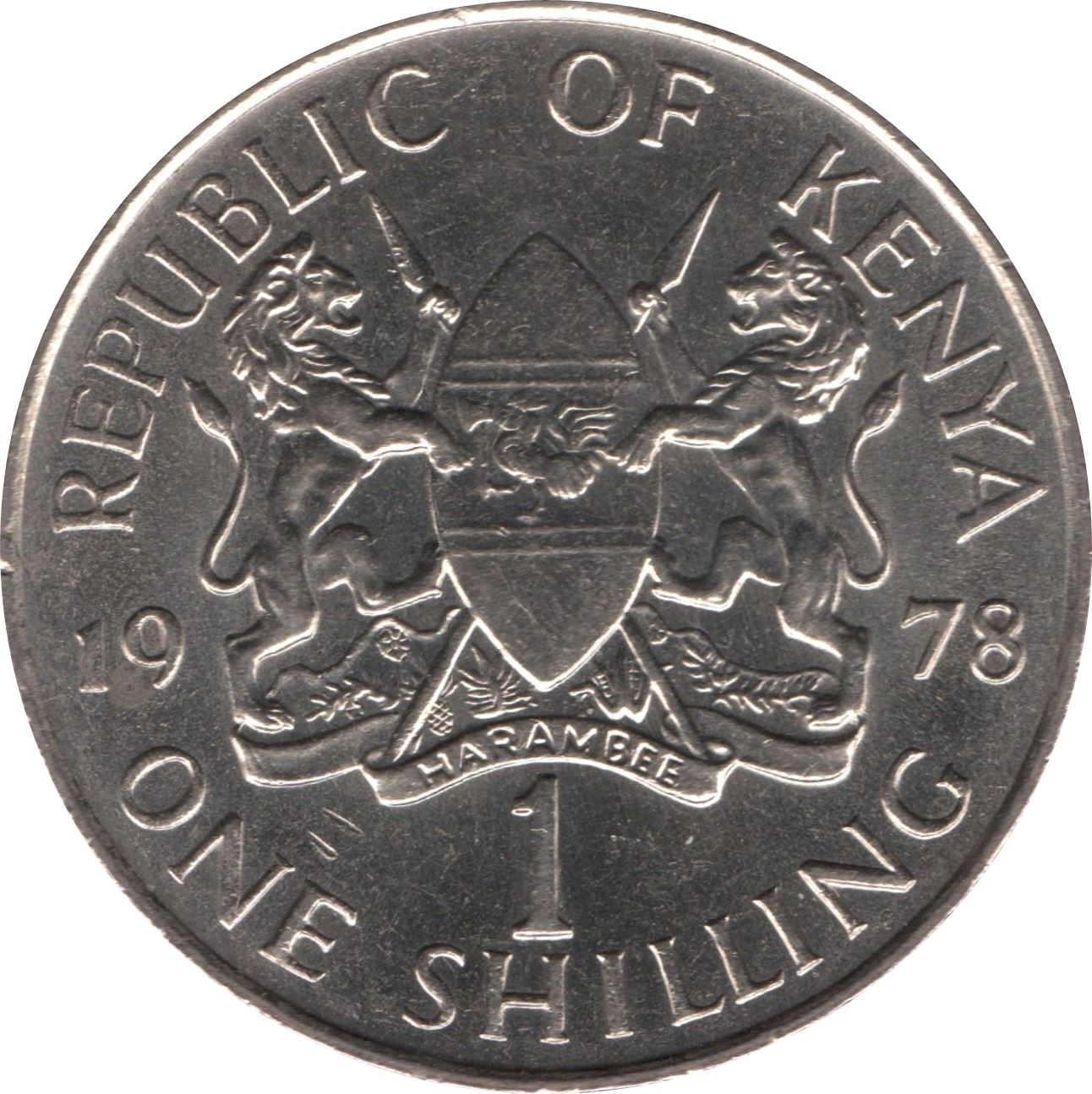 Kenya 1 Shilling | Jomo Kenyatta 1963 - 1978 Coin | KM14 | 1969 - 1978