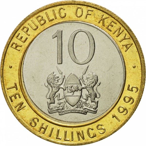 Kenya 10 Shillings Coin | KM27 | 1994 - 1997