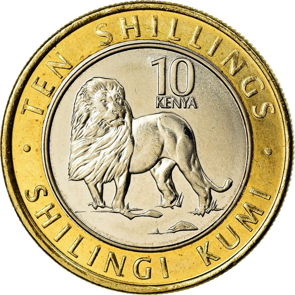 Kenya 10 Shillings Lion Coin | KM47 | 2018