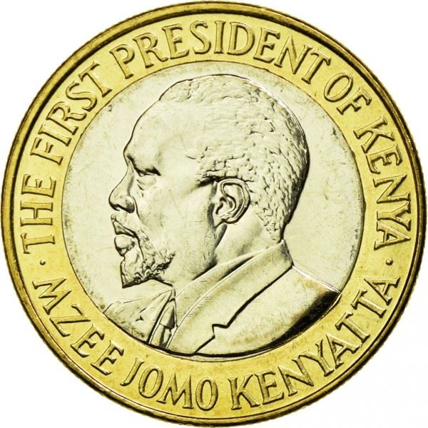 Kenya 10 Shillings | Mzee Jomo Kenyatta Coin | KM35.1 | 2005 - 2009