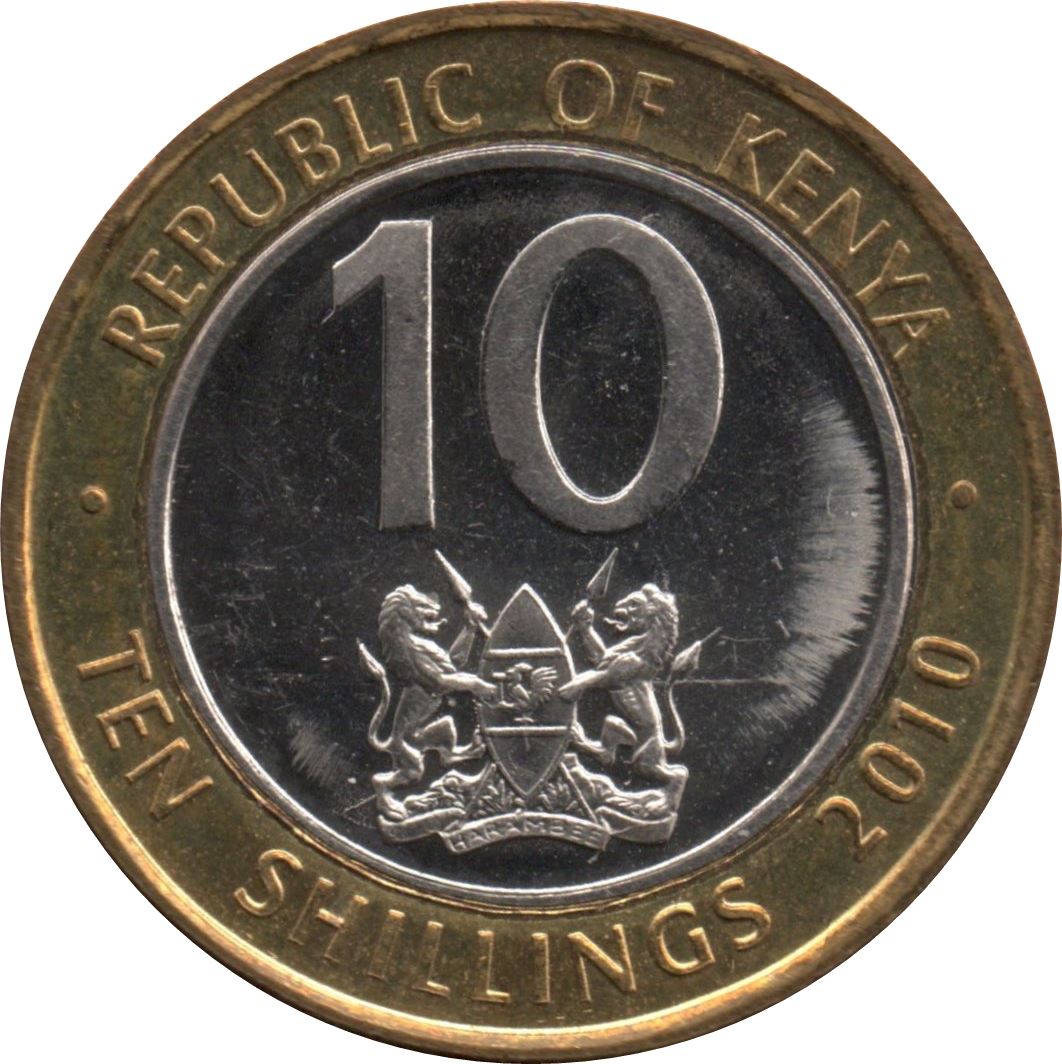 Kenya 10 Shillings | Mzee Jomo Kenyatta Coin | KM35.2 | 2010