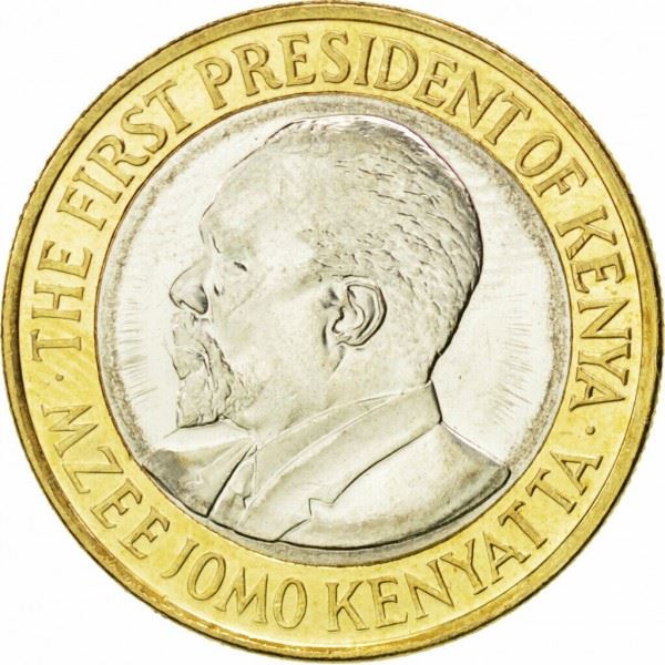 Kenya 10 Shillings | Mzee Jomo Kenyatta Coin | KM35.2 | 2010