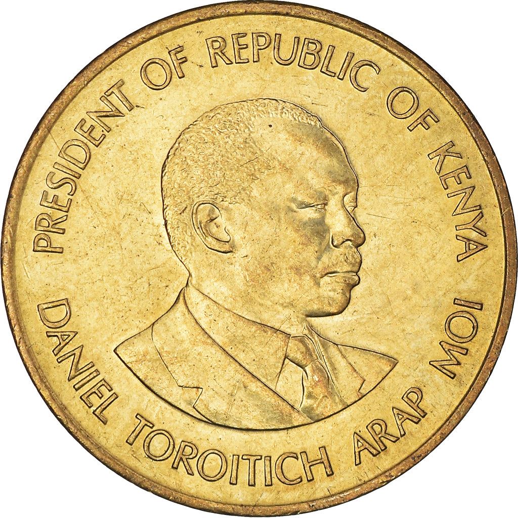 Kenya 5 Cents | President of Kenya 1989 - 2002 Coin | KM17 | 1978 - 1991