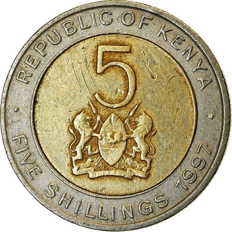 Kenya 5 Shillings Coin | KM30 | 1995 - 1997