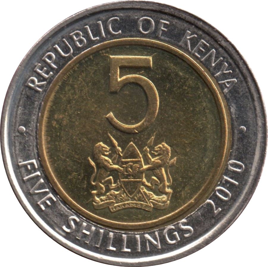 Kenya 5 Shillings | M.J.Kenyatta Coin | KM37.2 | 2010